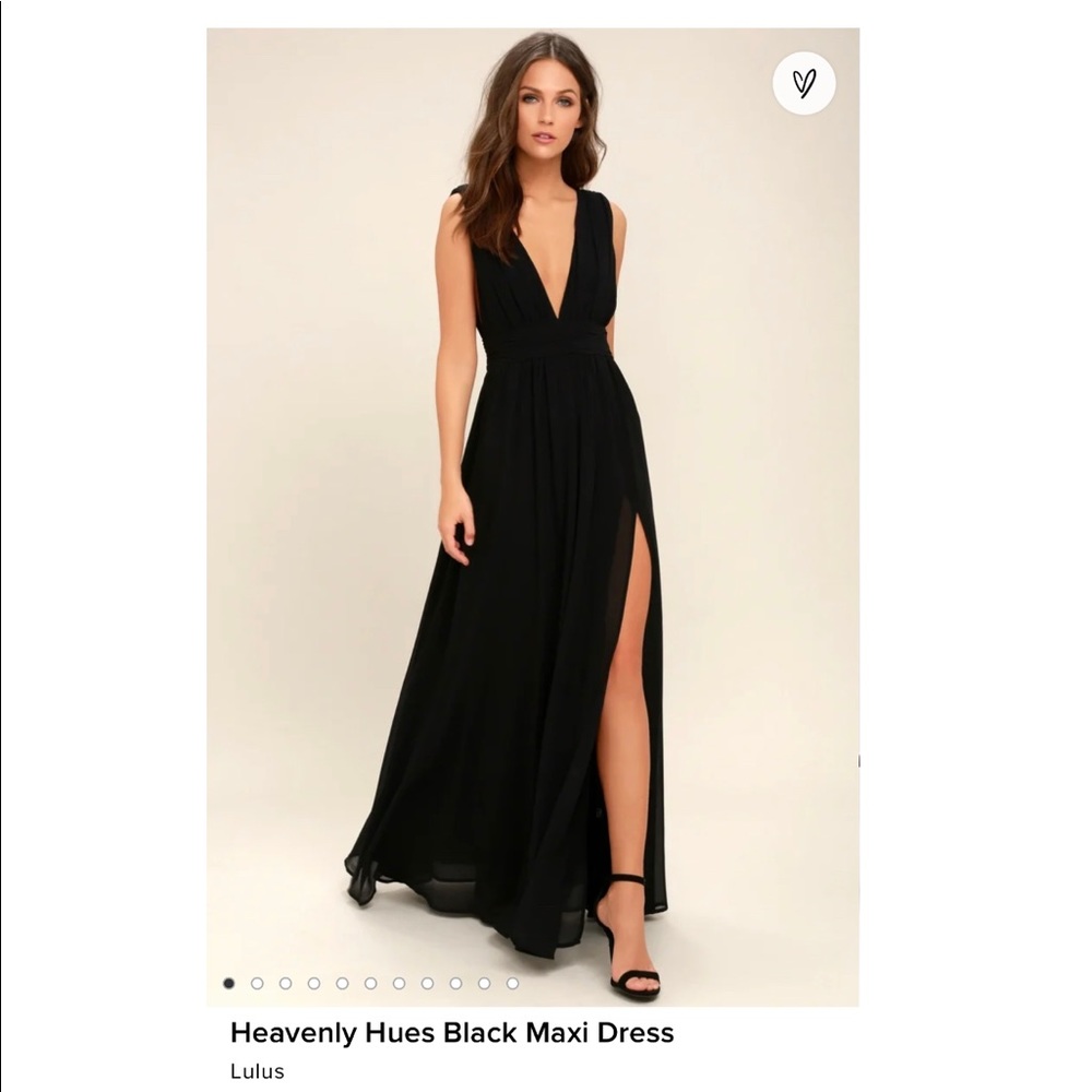 Lulu’s Heavenly Hues Black Maxi Dress